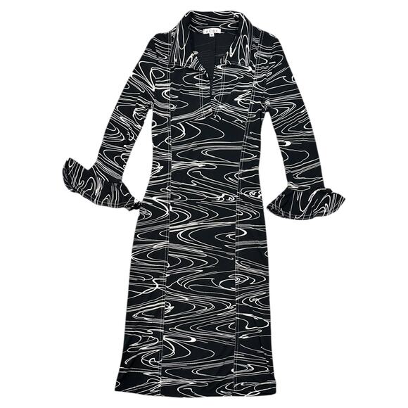 Y2k Ruby Abstract Midi Dress - Picture 1 of 9